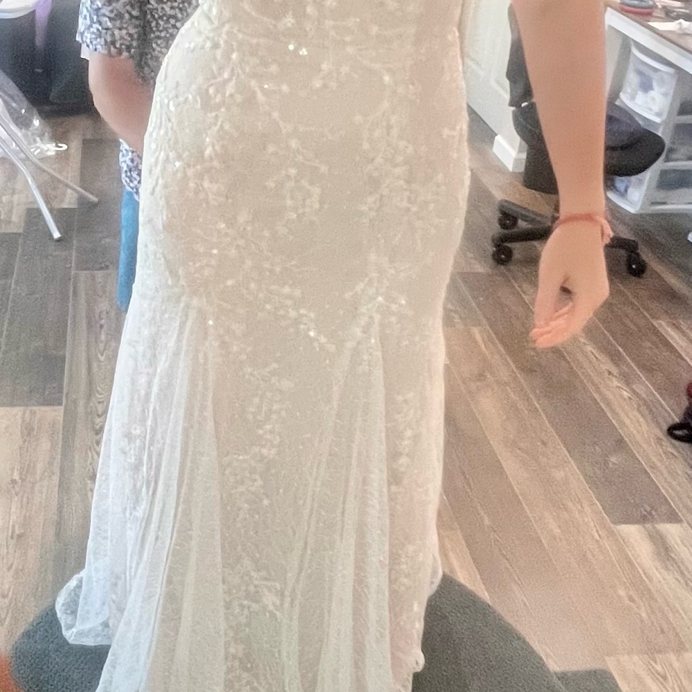 Melissa Sweet White Lace Wedding Dress